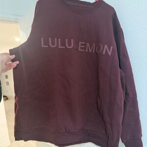 Lululemon Burgundy Sweatshirt XXL never worn